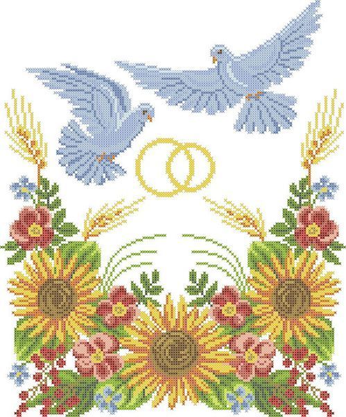 СВРг-9. Схема для вишивки бісером Весільний рушник СВР-9КО фото