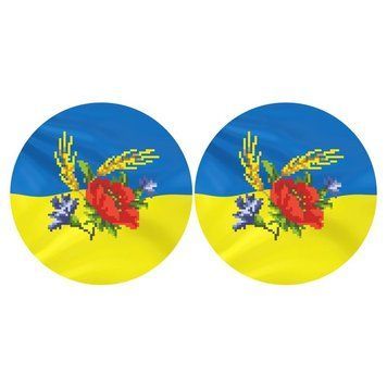 Непошиті новорічні іграшки для вишивки бісером і нитками на атласі. З Україною в серці ТР677ан3718 ТР677ан3718 фото