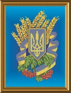 Схема для вышивки бисером Тризуб з колосками. Арт. СКМ-13 СКМ-13КО фото