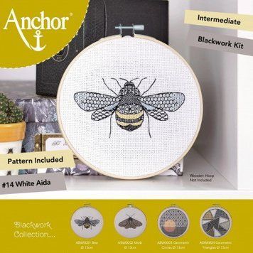 Набір для вишивання хрестиком Блекворк: Бжілка (Blackwork: Bee) ANCHOR ABW0001 ABW0001 фото