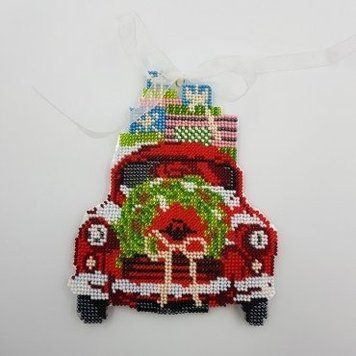 Игрушка елочная Автомобиль Набор для вышивания бисером объемной вышивки Golden Key N-108 N-108 фото