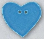 86413 Large Aqua Heart Mill Hill Button MH86413 фото