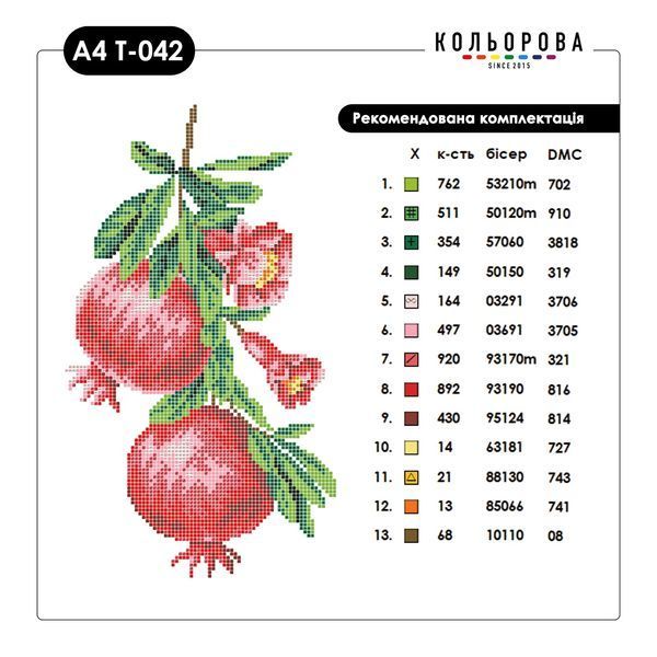 Термонаклейка для вышивания А-4 (18х29 см.) ТМ КОЛЬОРОВА А4 Т-042 А4 Т-042 фото