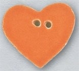 86415 Large Tangerine Heart Mill Hill Button MH86415 фото