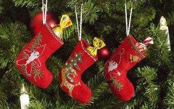 Різдвяний декор (X-mas deco red) Набір для вишивання хрестиком Permin 01-4214 01-4214 фото