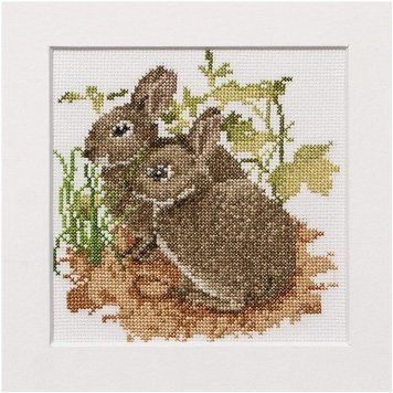 Bunnies Linen Набор для вышивки крестом Thea Gouverneur gouverneur_572 gouverneur_572 фото