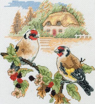 Набір для вишивання хрестиком Осінній щиголі (Autumn Goldfinch) ANCHOR PCE0506 PCE0506 фото