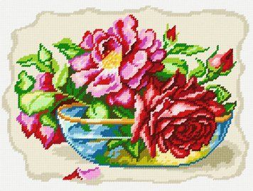 Волшебные розы Набор для вышивания по канве с рисунком Quick Tapestry TL-84 TL-84 фото