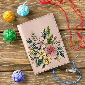Розовый. Набор для вышивки нитями на искусственной коже Wonderland Сrafts FLHL-094 FLHL-094 фото