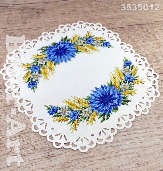 Серветка з перфорованим мереживом під вазу для вишивки бісером Biser-Art 3535012ба 3535012ба фото