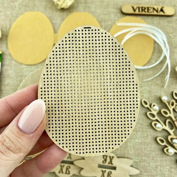 Пасхальные мини-игрушки Набор для вышивки бисером по дереву Virena НИП_401 НІП_401 фото