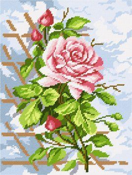 Роза Набор для вышивания по канве с рисунком Quick Tapestry TL-21 TL-21 фото