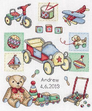 Набор для вышивания Anchor ACS39 Boy Birth Sampler/ Рождение Мальчика ACS39 фото