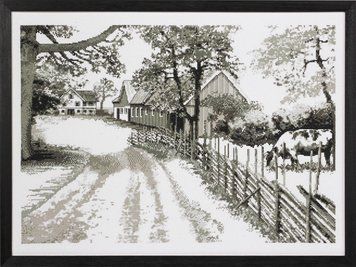 Набор для вышивания Permin 70-6813 Monochrome farm 70-6813 фото