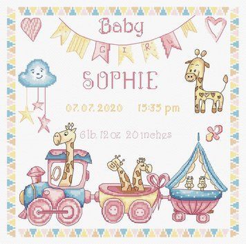 Набор для вышивания LETISTITCH Baby girl record LETI 935 LETI935 фото