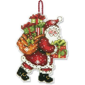Набір для вишивання Dimensions 70-08912 Santa with Bag Ornament 70-08912 фото