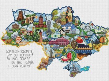 Карта Украины Набор для вышивки крестиком FainoStitch FS-01 фото